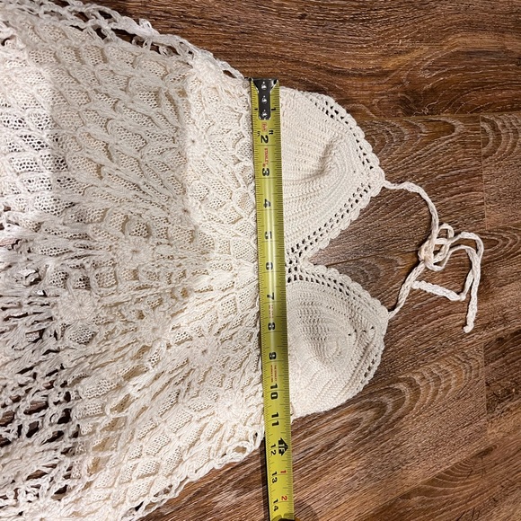 Boho vibe beige top no size dot see the measurement - Picture 3 of 5